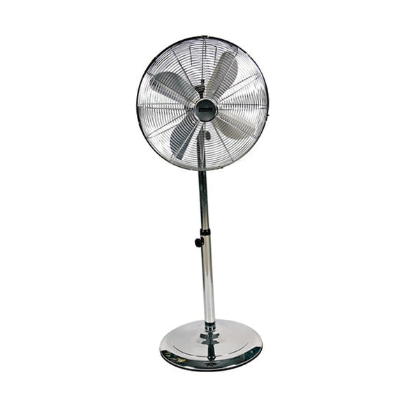 Eurolux Standing Fan 4 Blades Satin Chrome - image 01