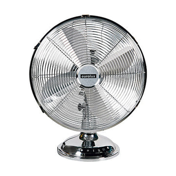 Eurolux Desk Fan Standing 4 Blades Satin Chrome 40W - image 01