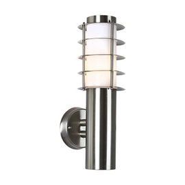 Eurolux Outdoor Wall Light Stainless Steel Grid Upfacing Satin Chrome - image 01