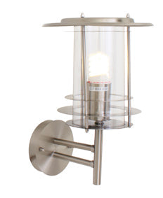 Eurolux Outdoor Wall Light Stainless Steel Upfacing Satin Chrome in Electrical & Lighting,Lighting,Exterior Lighting
