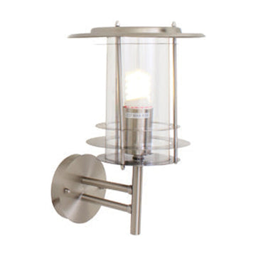 Eurolux Outdoor Wall Light Stainless Steel Upfacing Satin Chrome - image 01