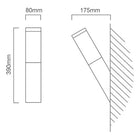 Eurolux Outdoor Wall Light Stainless Steel Plain Satin Chrome - image 01