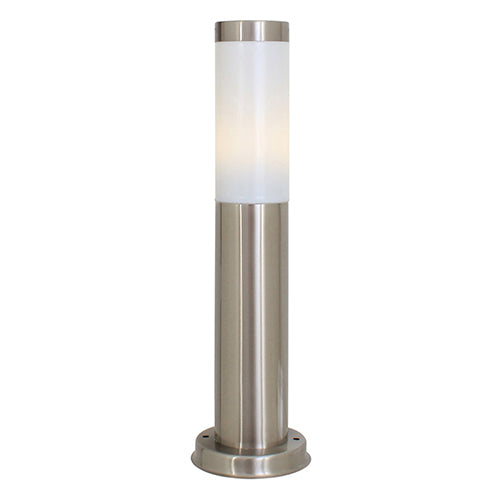Eurolux Stainless Steel Plain Pedestal Satin Chrome in Electrical & Lighting,Lighting,Exterior Lighting