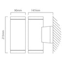 Eurolux Outdoor Wall Light Metro Up & Down White - image 01