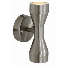 Eurolux Outdoor Wall Light Up & Down Facing Satin Chrome