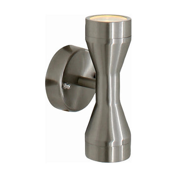Eurolux Outdoor Wall Light Up & Down Facing Satin Chrome - image 01
