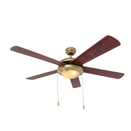 Eurolux Comet Ceiling Fan 5 Blades Antique Brass 60W in Electrical & Lighting,Lighting,Ceiling Fans