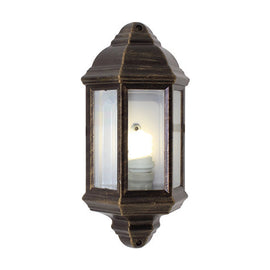 Eurolux Lantern 3 Panel Half Wall Black Gold 1Xe27 - image 01