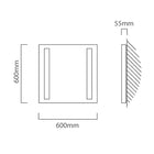 Eurolux Bathroom Mirror Wall Light 600mm White - image 01