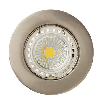 Eurolux Downlight Standard Straight Curved Rim 78mm Satin Chrome in Electrical & Lighting,Lighting,Interior Lighting