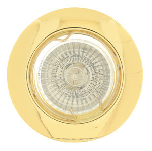 Eurolux Downlight Standard Straight Curved Rim 78mm Polished Brass in Electrical & Lighting,Lighting,Interior Lighting