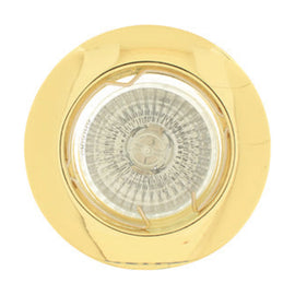 Eurolux Downlight Standard Straight Curved Rim 78mm Polished Brass - image 01