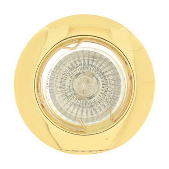 Eurolux Downlight Standard Straight Curved Rim 78mm Polished Brass - image 01