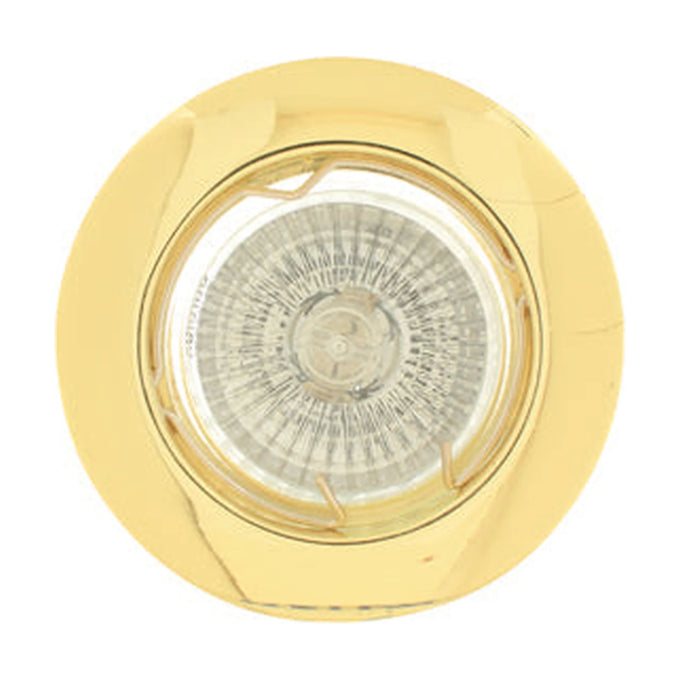Eurolux Downlight Standard Straight Curved Rim 78mm Polished Brass - image 01