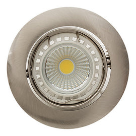 Eurolux Downlight Standard Tilt Curved Rim 83mm Satin Chrome in Electrical & Lighting,Lighting,Interior Lighting