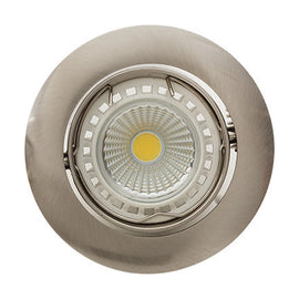 Eurolux Downlight Standard Tilt Curved Rim 83mm Satin Chrome - image 01