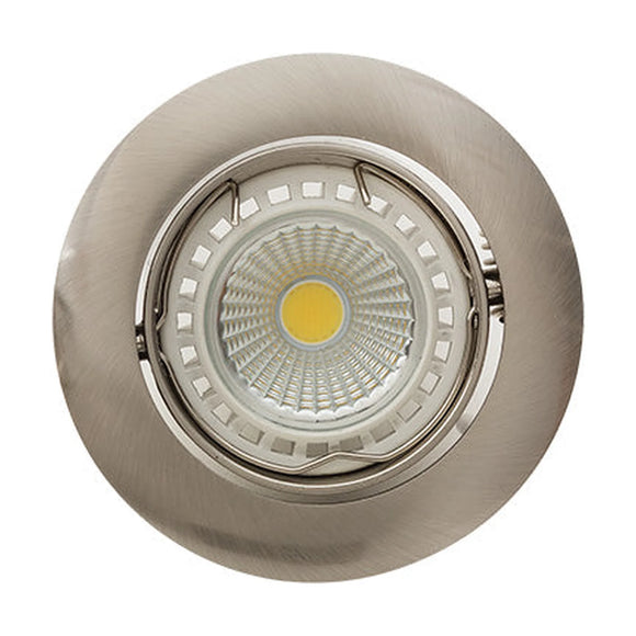 Eurolux Downlight Standard Tilt Curved Rim 83mm Satin Chrome - image 01