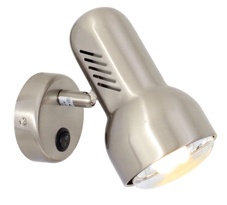 Eurolux Spotlight Turbo 1 Light R80 & Switch Satin Chrome