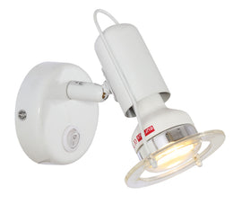 Eurolux Spotlight Mini Disc 1 Light R50 & Switch 90mm White