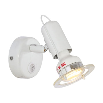 Eurolux Spotlight Mini Disc 1 Light R50 & Switch 90mm White - image 01