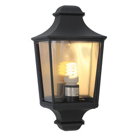 Eurolux Hamlet Lantern 3 Panel Half Wall 230mm Black in Electrical & Lighting,Lighting,Exterior Lighting