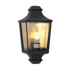 Eurolux Hamlet Lantern 3 Panel Half Wall 230mm Black - image 01
