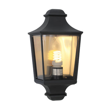 Eurolux Hamlet Lantern 3 Panel Half Wall 230mm Black - image 01