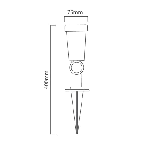 Eurolux Garden Spike 1XGU10 75mm Black - image 01