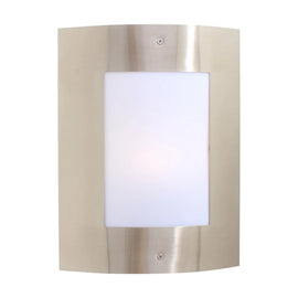 Eurolux Outdoor Wall Light Plain Design Satin Chrome - image 01