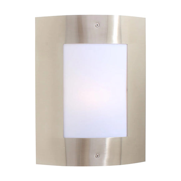 Eurolux Outdoor Wall Light Plain Design Satin Chrome - image 01