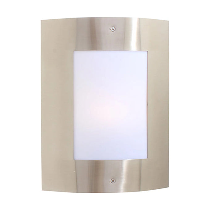 Eurolux Outdoor Wall Light Plain Design Satin Chrome - image 01