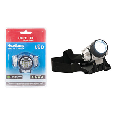 Eurolux LED Head Lamp 10 + 2 Excluding Batteries