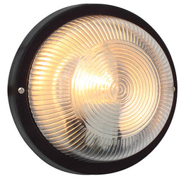 Eurolux Bulkhead Round Plastic Plain 190mm 1X60W Black in Electrical & Lighting,Lighting,Interior Lighting