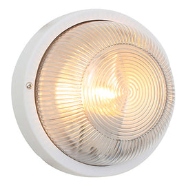 Eurolux Bulkhead Round Plastic Plain 190mm 1X60W White in Electrical & Lighting,Lighting,Interior Lighting