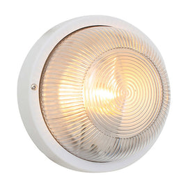 Eurolux Bulkhead Round Plastic Plain 190mm 1X60W White - image 01
