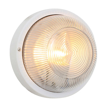 Eurolux Bulkhead Round Plastic Plain 190mm 1X60W White - image 01