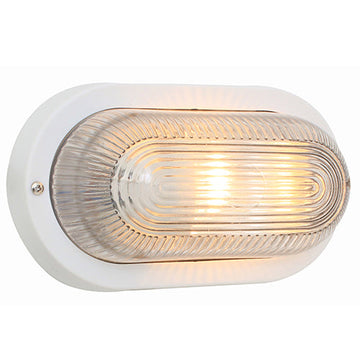 Eurolux Bulkhead Oval Plastic 205mm E27 1X60W White in Electrical & Lighting,Lighting,Interior Lighting