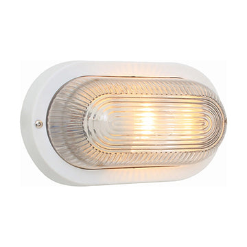 Eurolux Bulkhead Oval Plastic 205mm E27 1X60W White - image 01