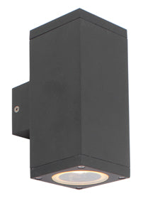 Eurolux Outdoor Wall Light Kube Up & Down Black