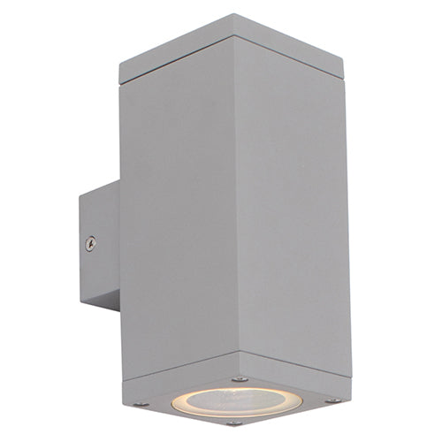 Eurolux Outdoor Wall Light Kube Up & Down Silver