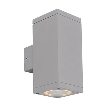 Eurolux Outdoor Wall Light Kube Up & Down Silver - image 01