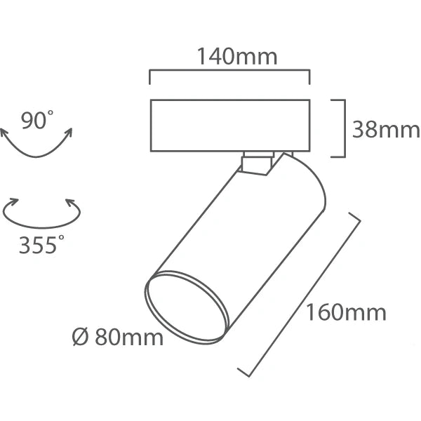 Eurolux Magnetic Track Spot LED 18w White 3000K - image 01