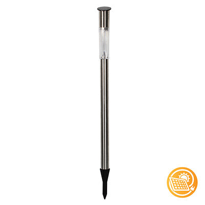 Eurolux Solar Garden Spike Tall Post 50mm Satin Chrome in 