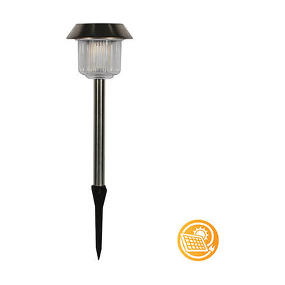 Eurolux Solar Garden Spike Satin Chrome 4 Pack - image 01