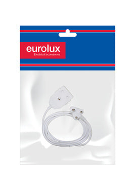 Eurolux 3m Extension Cord White 1.00mm Double in Electrical & Lighting,Electrical Accessories,Multiplugs & Extension Cords