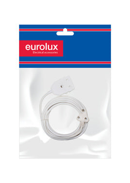 Eurolux 10m Extension Cord White 1.00mm Double in Electrical & Lighting,Electrical Accessories,Multiplugs & Extension Cords