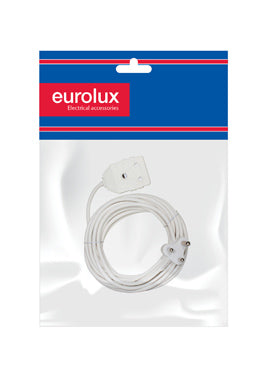 Eurolux 5m Extension Cord White 1.50mm Double in Electrical & Lighting,Electrical Accessories,Multiplugs & Extension Cords