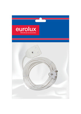 Eurolux 10m Extension Cord White 1.50mm Double in Electrical & Lighting,Electrical Accessories,Multiplugs & Extension Cords