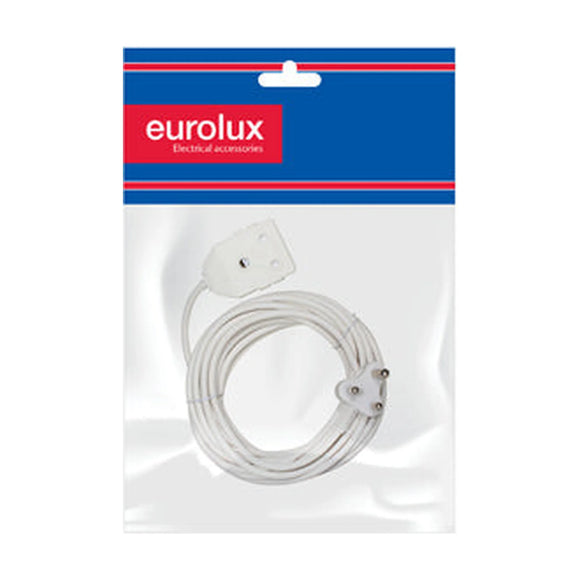 Eurolux 10m Extension Cord White 1.50mm Double - image 01