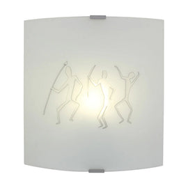 Eurolux Wall Light Grafik Ethnic 280mm Silver - image 01